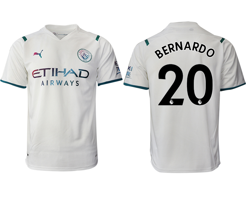 Men 2021-2022 Club Manchester city away aaa version white #20 Soccer Jersey->manchester city jersey->Soccer Club Jersey